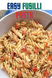 Easy Fusilli Pasta With Tomato Easy Pasta Recipes Meat Pasta Recipes Pasta Recipes Without Cheese
