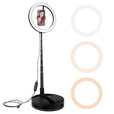 Wholesale Photography Studio Ring Light Stand Foldable Lamp For Photo Video Selfie Makeup Fill Light G1 Live Fill Light Black From China