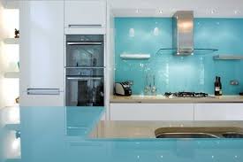A protective glass splash is all the rage these days, especially painted a single color. Bkny Shower Doors Kitchen Backsplash