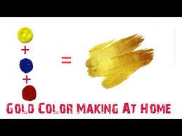 Golden Paint Color Mixing Colors