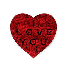 I Love You And Red Rose Heart Sticker Heart Sticker Christmas Stickers Xmas Eve Custom Holiday Merry Chris Heart Stickers Christmas Stickers Love Girlfriend