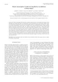 Guidelines for critiquing psychological research literature • is the research question stated clearly? Pdf Muscle Dysmorphia Could It Be Classified As An Addiction To Body Image