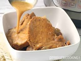 If you're looking for a pork chop recipe but you forgot to defrost the meat; Easy Pressure Cooker Instant Pot Pork Chops In Mushroom Gravy