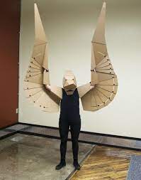 Lisa Glover S 3d Cardboard Pterodactyl Can Turn You Into A Dinosaur Cardboard Mask Cardboard Art Cardboard Costume