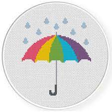 Makes 6 ornaments this package contains 14 count plastic canvas, 100 percent cotton floss, 1 needle and instructions approximate. Charts Club Exclusive Rainbow Umbrella Stitch Pattern Daily Cross Stitch