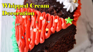 Marshmallows, butter, water, vanilla, and confectioners' sugar. Christmas Theme Whipped Cream Cake Some Cool Ideas Youtube