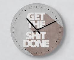 Moderne Wanduhr Get Shit Done 30 Cm Coole Deko Kreativ Etsy Wall Clock Clock Wall