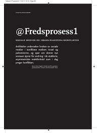 Et militært stærkt israel med stor støtte fra usa på den ene side og et delt palæstinensisk folk uden en egen stat på den anden side. Pdf Fredsprosess1 Sosiale Medier Og Israel Palestina Konflikten