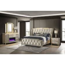 lori ***** LORI BEIGE LED QUEEN 4 PIECE | BEDROOM SET | 7 Day ...