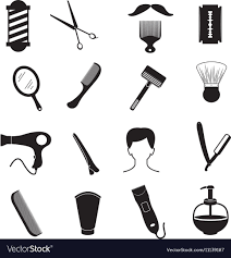 Barber Tools And Men Hairstyle Equipments Download A Free Preview Or High Quality Adobe Illustrator Ai Eps Hairstyle Equipment Barber Tools Mens Hairstyles