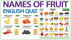 Fruit English Vocabulary List And Fruit Vs Fruits Grammar