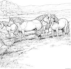 Just click on the icons, download the file(s) and print them on your 3d printer. Herd Of Horses Coloring Pages Printable
