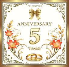 A wedding anniversary is the anniversary of the date a wedding took place. 5 Years Wedding Anniversary Royalty Free Cliparts Vectors And Stock Illustration Image 42642831