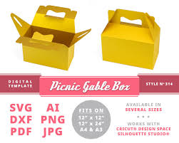 Download Picnic Gable Box Svg Instant Download Printable Digital Box Etsy