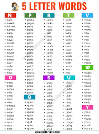 Word tips proudly presents our essential guide to the world of words with six letters; . 5 Letter Words List Of 2400 Words That Have 5 Letters In English Esl Forums 6 Letter Words Letter N Words Learn English Words