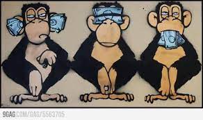 The 3 Wise Monkeys These Days Monkey Art Three Wise Monkeys Graffiti Characters