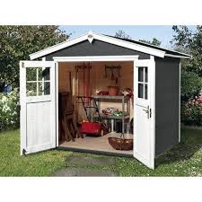 Obi Monza B Fa Kerti Haz Antracit Feher 205 Cm X 209 Cm Vasarlasa Az Obi Nal House Design Outdoor Structures Shed