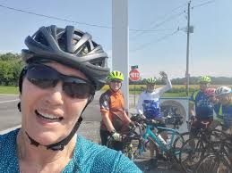 Today's New Hope Loop, 7 riders. Ken threw in a real hill too!