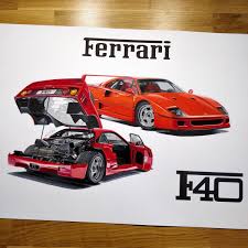 The f140 engine family is a series of 65° dohc v12 petrol engines produced by ferrari since 2002, and used in both ferrari and maserati cars. Ferrari F40 S1m4s Art Draw To Drive