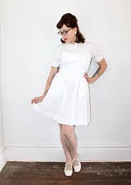 Vintage Nurse Dress White Nurse Uniform By Voyeurvintage 39 00 White Nurse Dress Nursing Dress Nurse Dress Uniform
