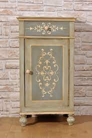 Bedside Cabinet Hand Painted Custom Made Tyrolean Baroque Style 18th Century With Turned Legs Mobili Vangelista Ideas De Muebles Pintados Muebles Chic Viejos Muebles Pintados A Mano