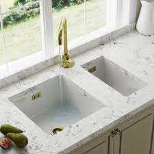 Maybe you would like to learn more about one of these? Astini Hampton 150 1 5 Bowl White Ceramic Undermount Kitchen Sink Bronze Waste Kitchen From Taps Uk