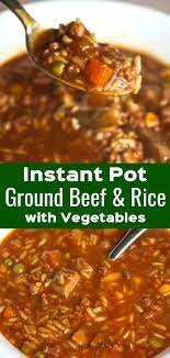 Instant Pot Ground Beef With Rice And Vegetables Is An Easy Gluten Free Dinner Recipe This Pressu Gluten Free Dinner Easy Instant Pot Recipes Ground Beef Rice