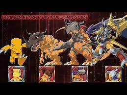 Digivolution Guide For Digimon Rearise Youtube