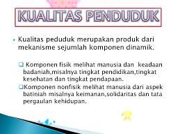 Beberapa program yang dilakukan oleh pemerintah dalam menanggulangi kemiskinan antara lain dengan memfokuskan arah pembangunan 21. Mobalitas Penduduk Dan Kualitas Penduduk Ppt Download