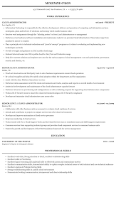 cloud administrator resume sample
