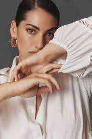 MAEVE Women's Linen Edition The Bettina Tiered White Mini Shirt Dress Size  2XS