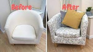 Tub chair covers slipcovers elastic armchair fabric polyester cover seat sofa. How To Re Cover An Ikea Tub Chair Youtube
