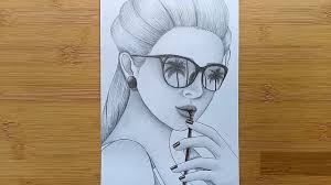This is an art and drawing channel where scenery drawing and art related stuff are weekly published.welcome to my channel for begginner's drawing & painting:learn how to draw, shade and paint. How To Draw A Girl With Glasses Pencil Sketch Drawing Youtube