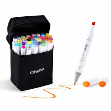 Ohuhu 40 Colors Dual Tips Permanent Marker Pens Art Markers For Kids Highlighter