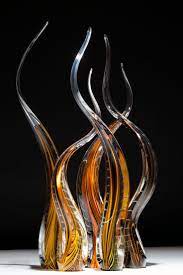 Art Glass Threaded Reeds By Scott Hartley Blown Glass Art Contemporary Glass Art Glass Art