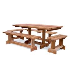 5 Piece 6 Ft Market Table Set All Things Cedar Mt70 5 In 2020 Table And Bench Set Picnic Table Bench Outdoor Picnic Tables