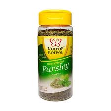 Satu sendok teh parsley kering jay's kitchen sama dengan satu sendok makan daun parsley segar. Daun Parsley