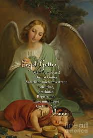 Guardian Angel Prayer In German Digital Art By Armor Of God Store