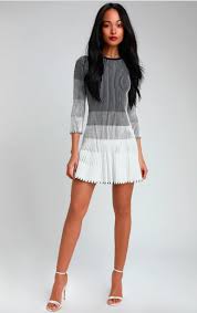 Black And White Striped Sweater Dress Black White And Gray Striped Sweater Dress Striped Dress Outfit Blue Striped Dress Black Dress Winter