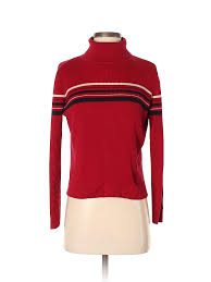 Details About Casual Corner Annex Women Red Turtleneck Sweater Sm Petite