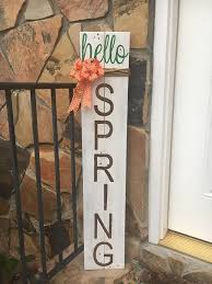 Made Of Reclaimed Wood Hello Spring Sign Wood Sign For Front Door Patio Or Porch Spring Decor Rustic Decor Easte Hello Spring Sign Spring Diy Spring Sign