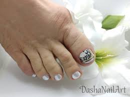 You may want to just do one flower per nail, or several. Pedicure Nail Art
