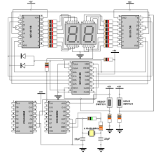 Digital Stopwatch 0 99sec Electronics Lab Electronic Engineering Electronics Circuit Circuit Diagram