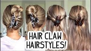 Pull back your hair into a loose, messy bun at the nape of your neck. How To Easy Quick Claw Clip Hairstyles Short Medium And Long Hairstyles Youtube