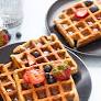 healthy waffles from www.kitchenathoskins.com