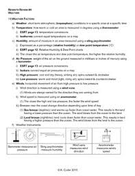 earth science regents review 4 weather