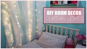 Diy Room Decor Curtain Lights Youtube