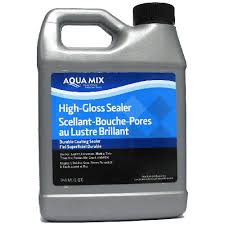 Topical sealers come in glossy and matte finishes. Aquamix Sealer High Gloss Sealer C100726 4 Rona