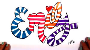 How To Draw Your Name In Cool Letters Emily In Graffiti Letters Mlt Youtube
