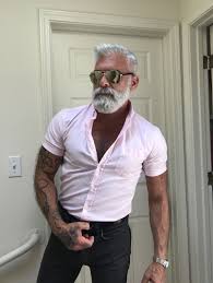 3hƒ0 Silverbeard Grey Hair Men Older Mens Hairstyles Beard Styles